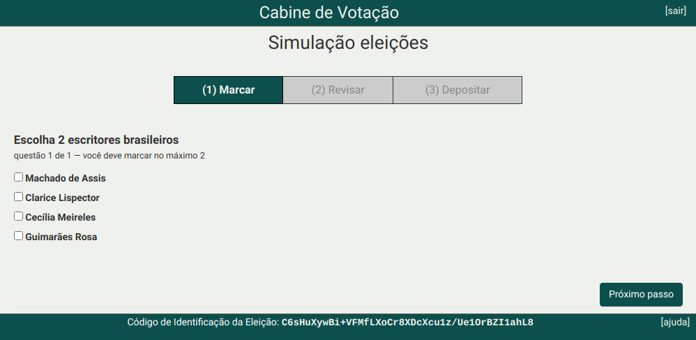 Escolha um candidato para conselho deliberativo